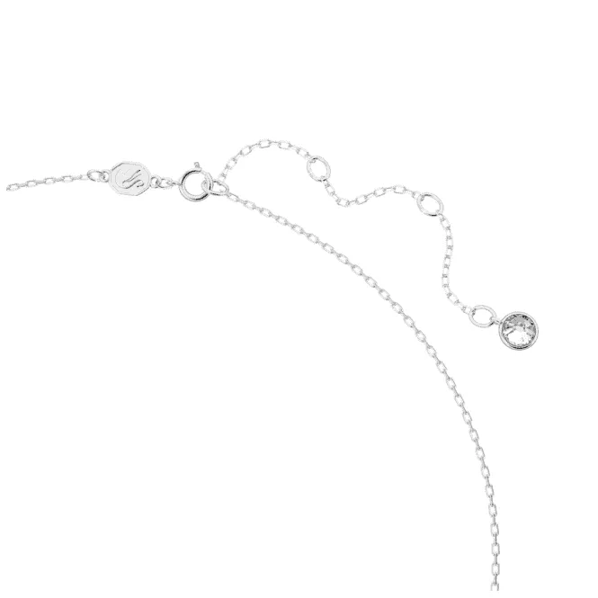 Ortyx Triangle Cut White Rhodium Plated Necklace 5643021