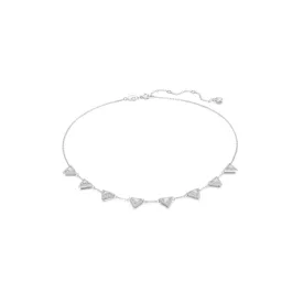 Ortyx Triangle Cut White Rhodium Plated Necklace 5643021