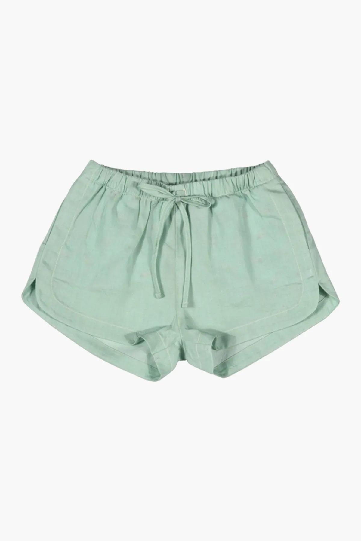 Paper Wings Mint Chambray Girls Shorts