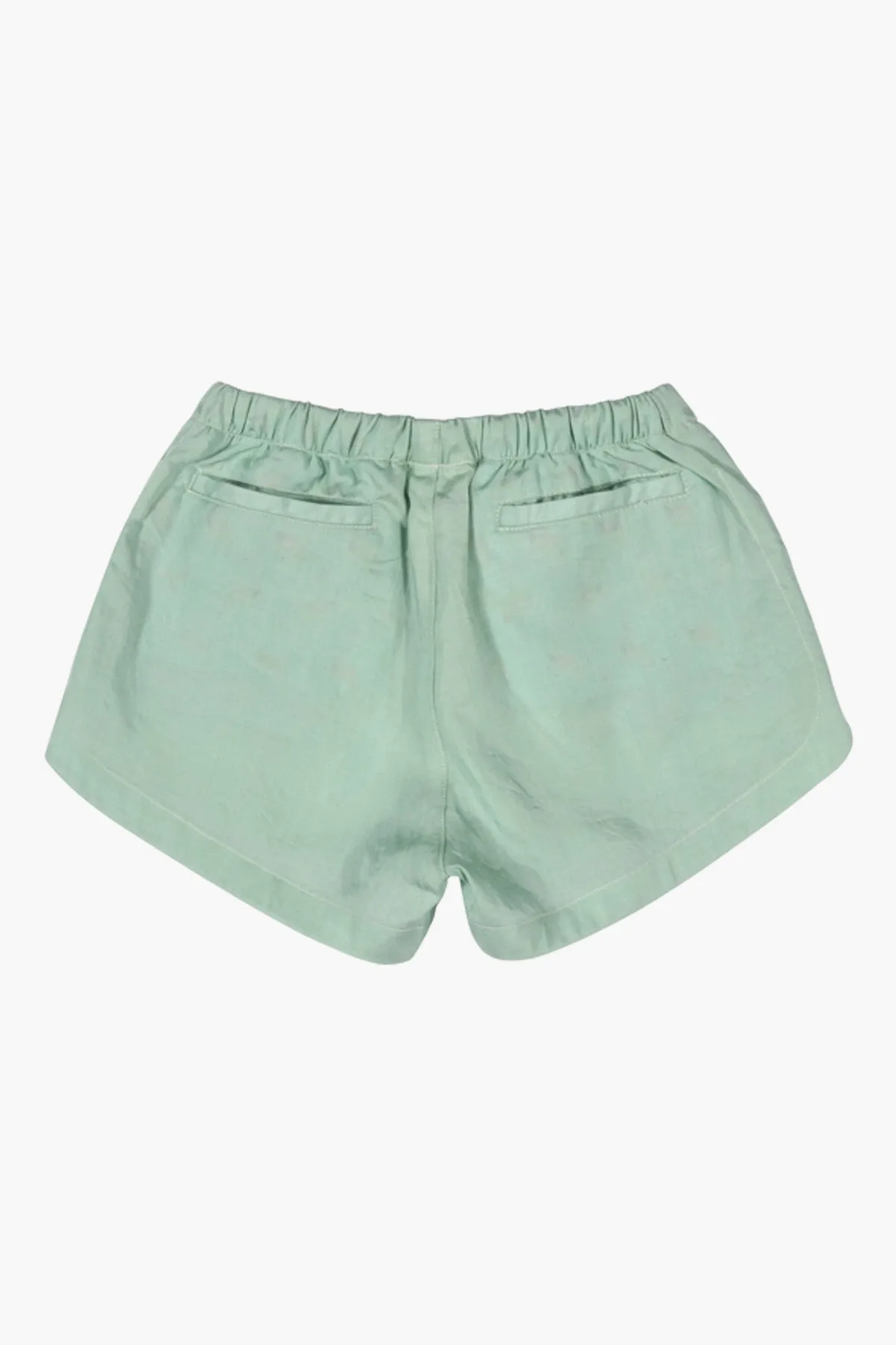Paper Wings Mint Chambray Girls Shorts