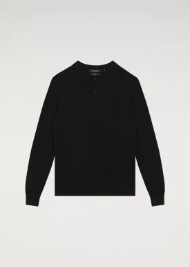 Premium Bouclé Polo - Black