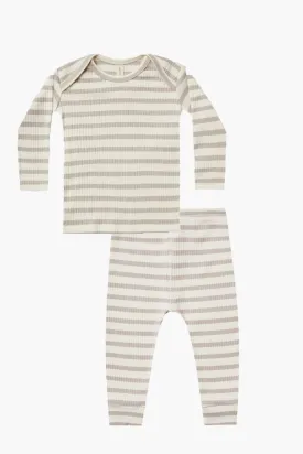 Quincy Mae Baby Ash Stripe 2-Piece Set