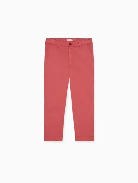 Red Elio Boy Chinos