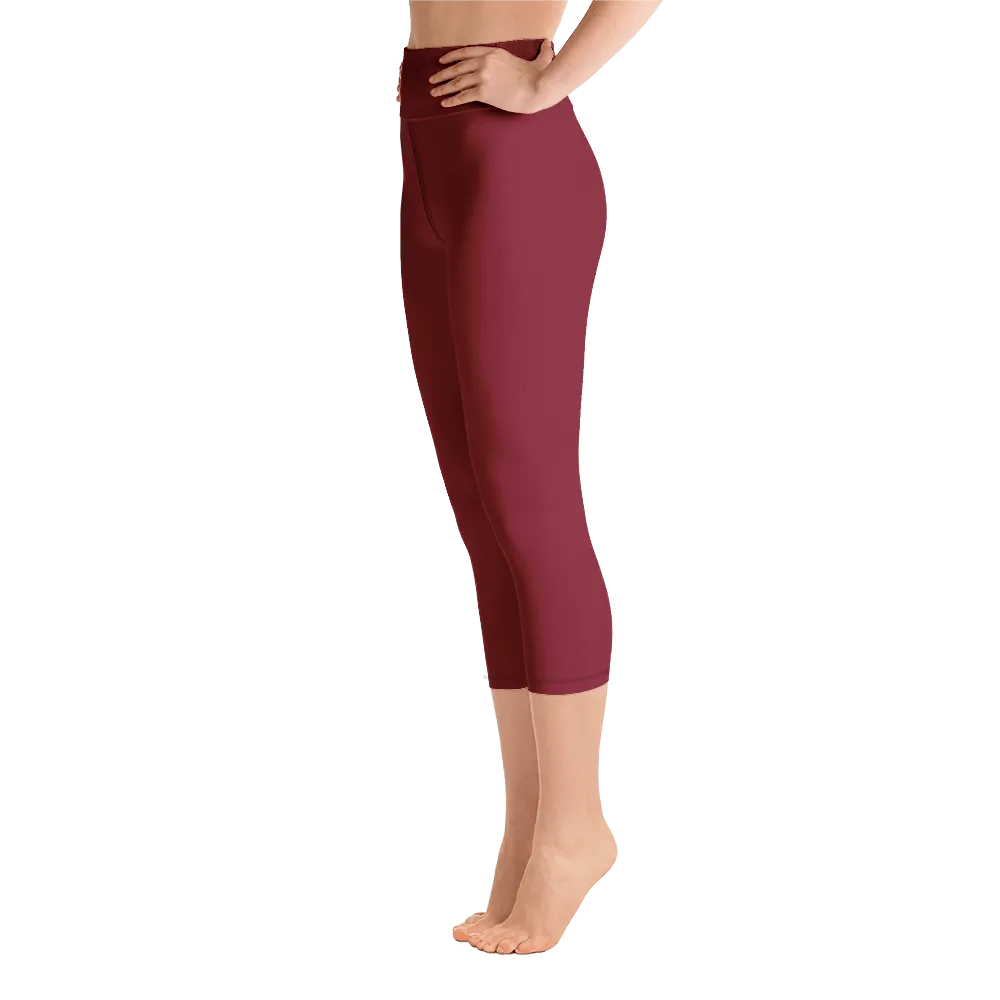 Red Wine Capri Yoga Pants