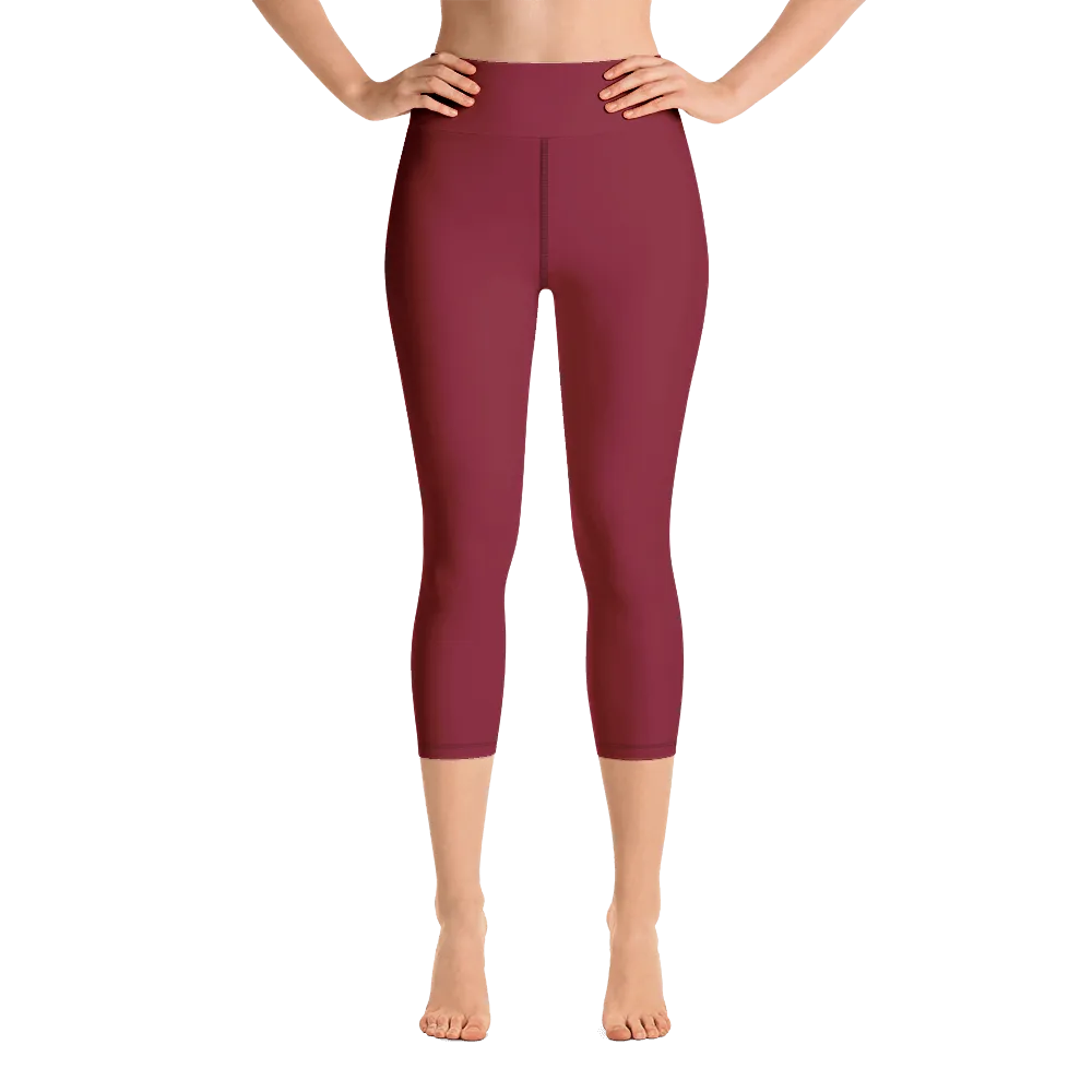 Red Wine Capri Yoga Pants
