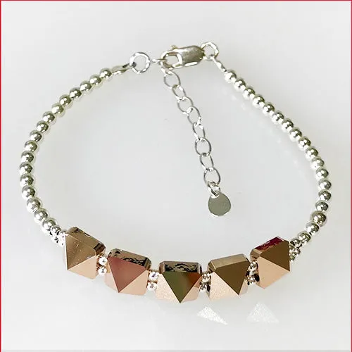 Rose-gold Swarovski Spikes Bracelet