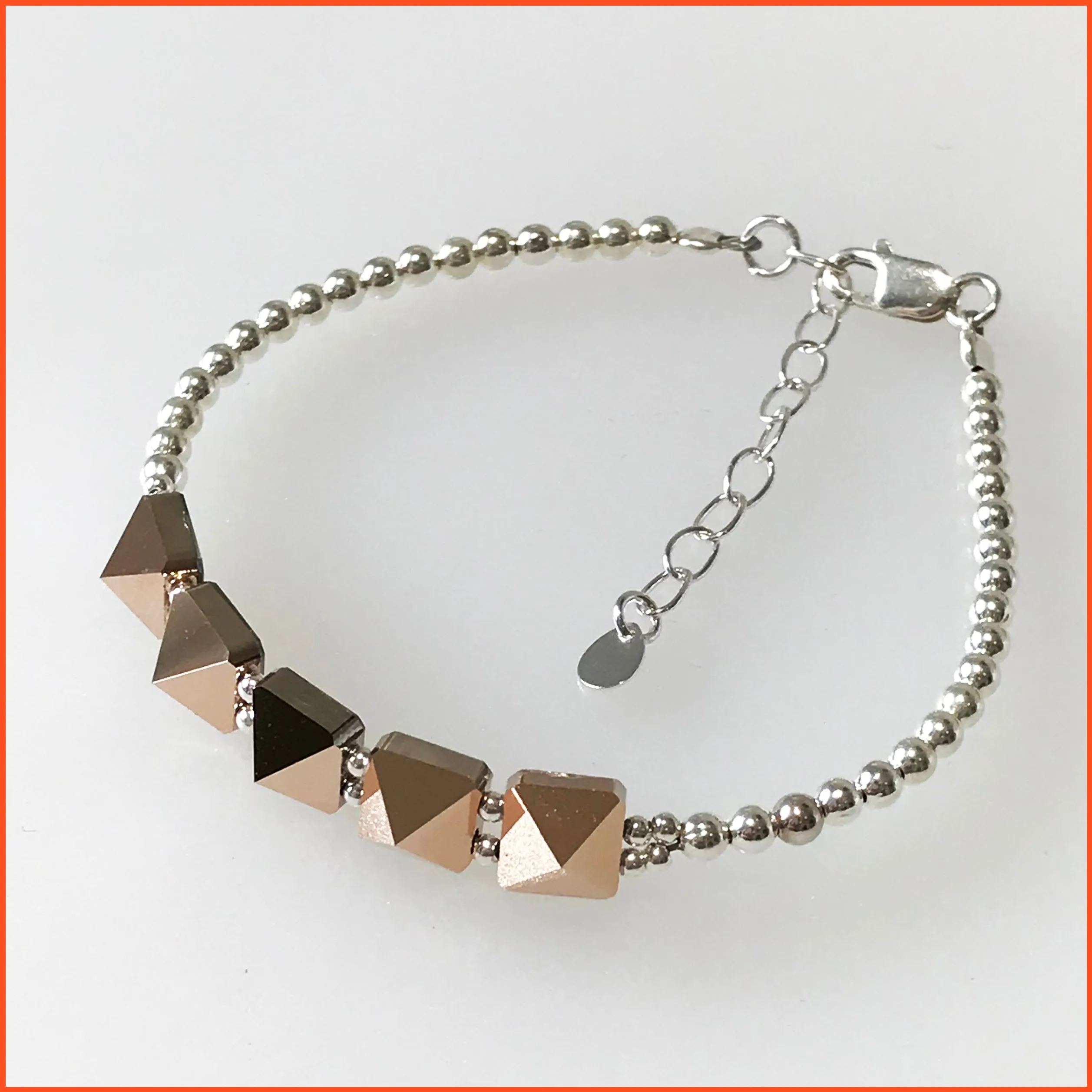 Rose-gold Swarovski Spikes Bracelet