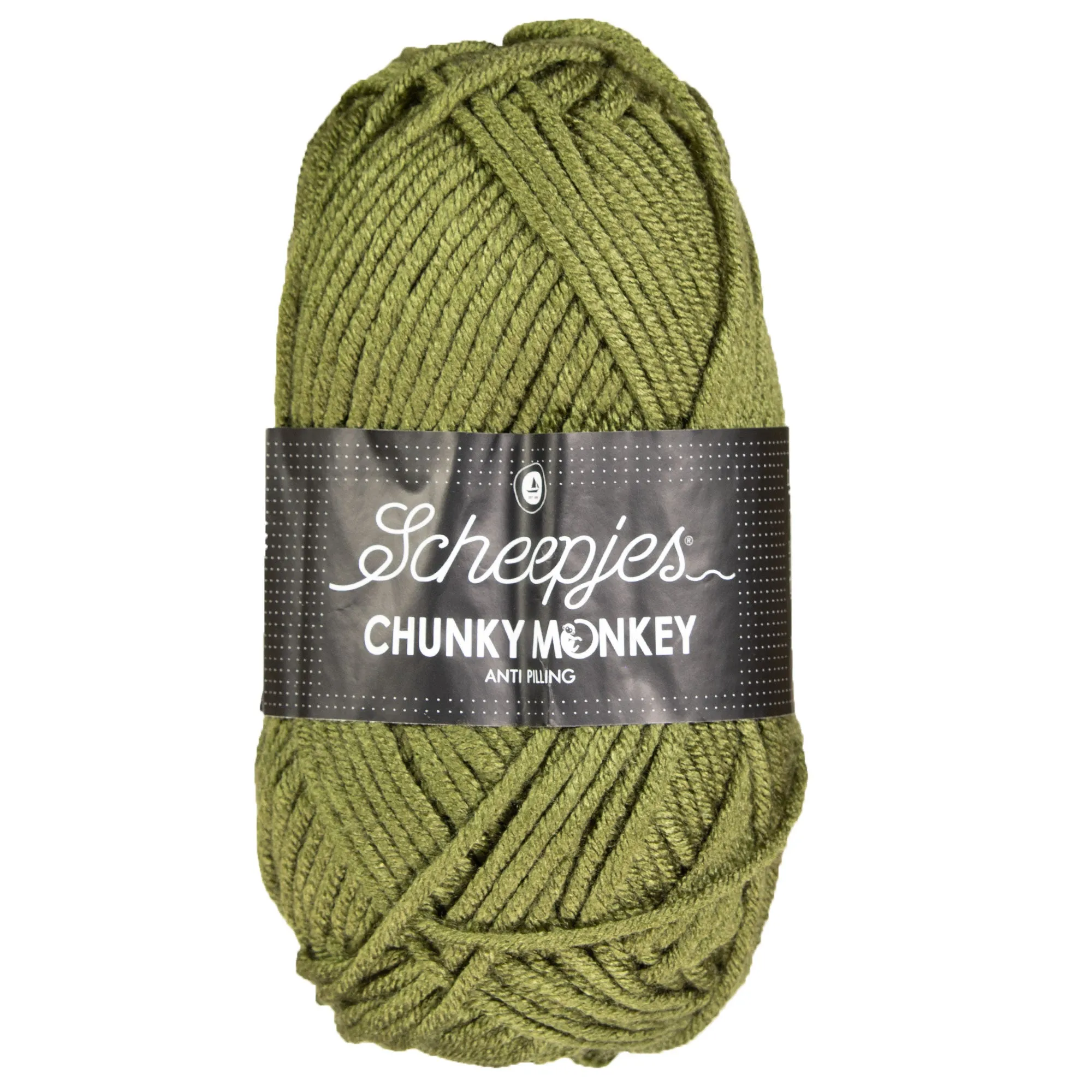 Scheepjes Chunky Monkey Yarn - 1027 Moss Green