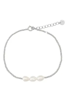 Sorelle 3-pearls Bracelet Silver