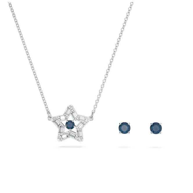 Stella Star Blue Rhodium Plated Set 5646762