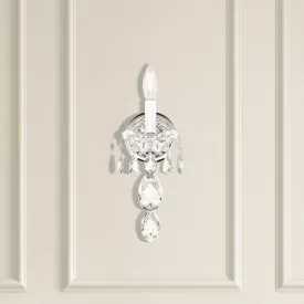 Sterling 15 in. Silver Armed Sconce with Crystals from Swarovski