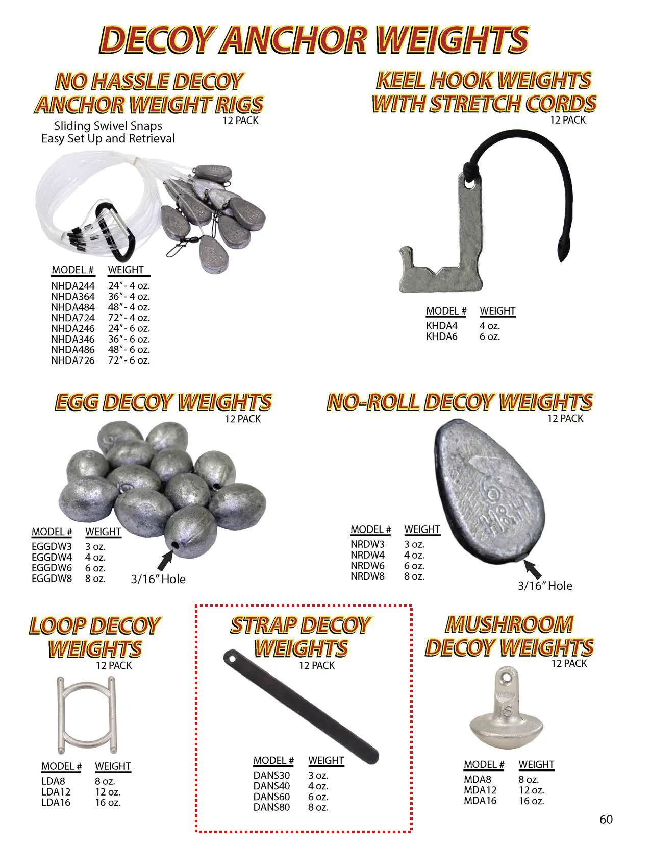 Strap Decoy Weights