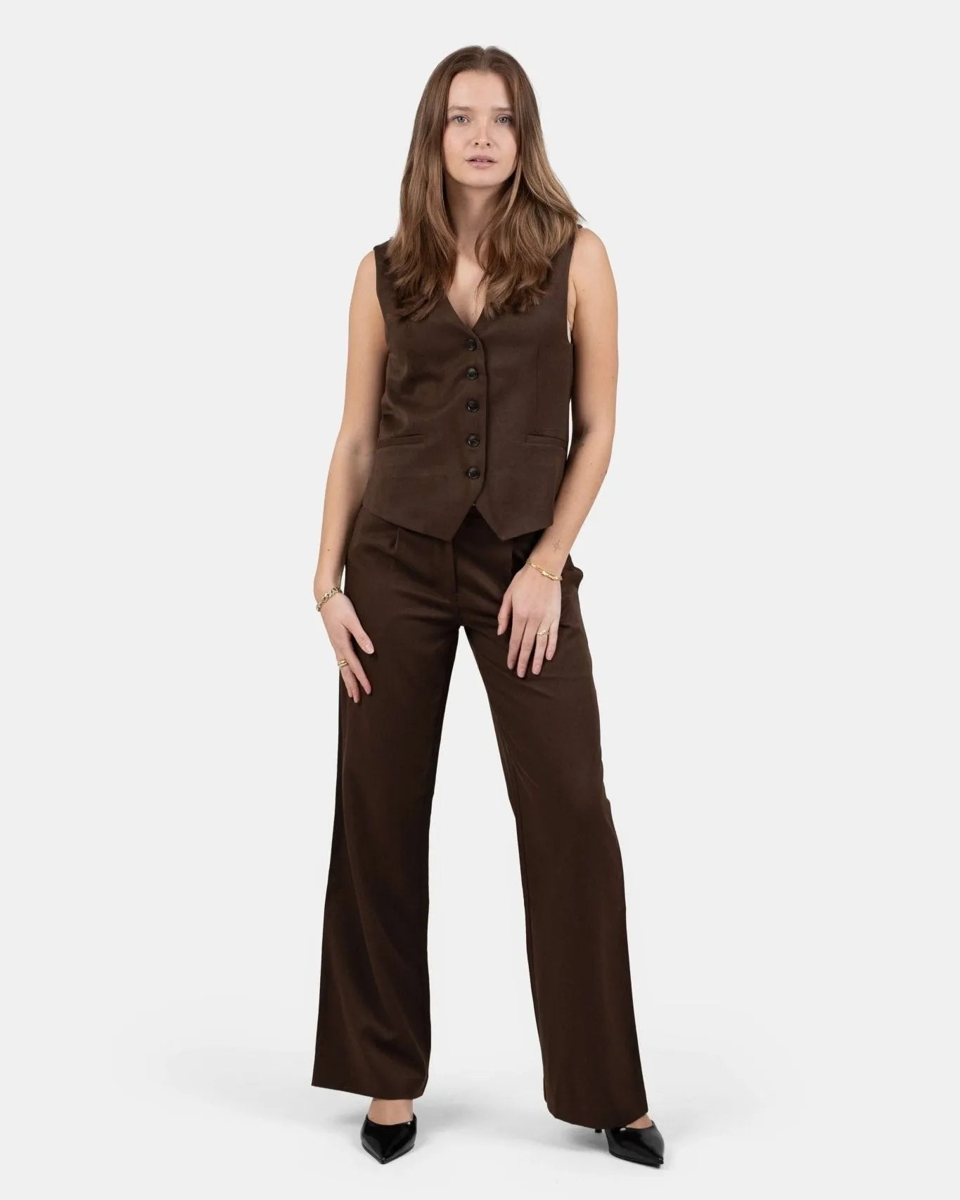 Suit Vest Brown