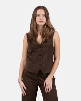Suit Vest Brown