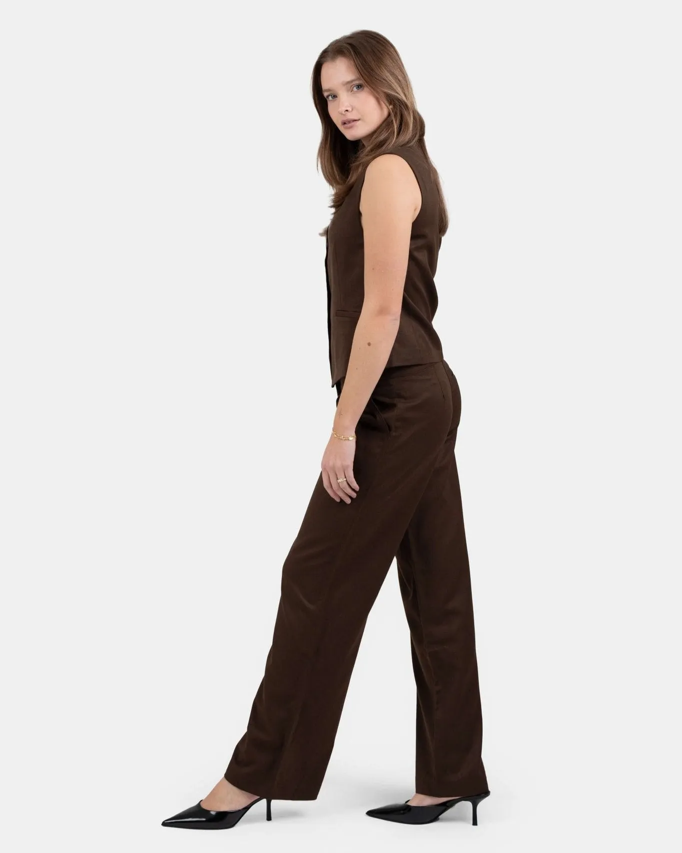Suit Vest Brown