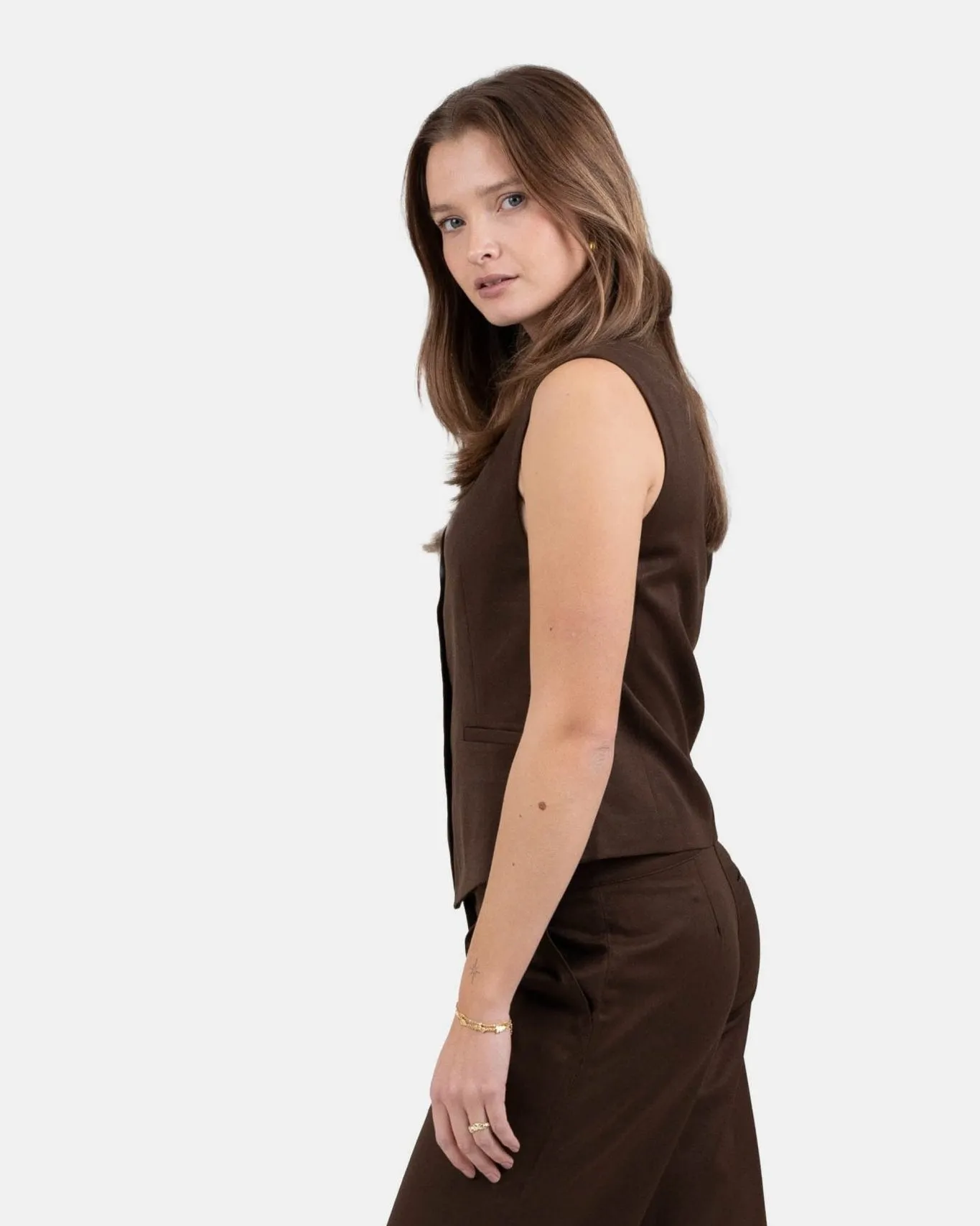 Suit Vest Brown