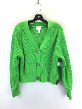 Sweater Cardigan By H&m In Green, Size: S