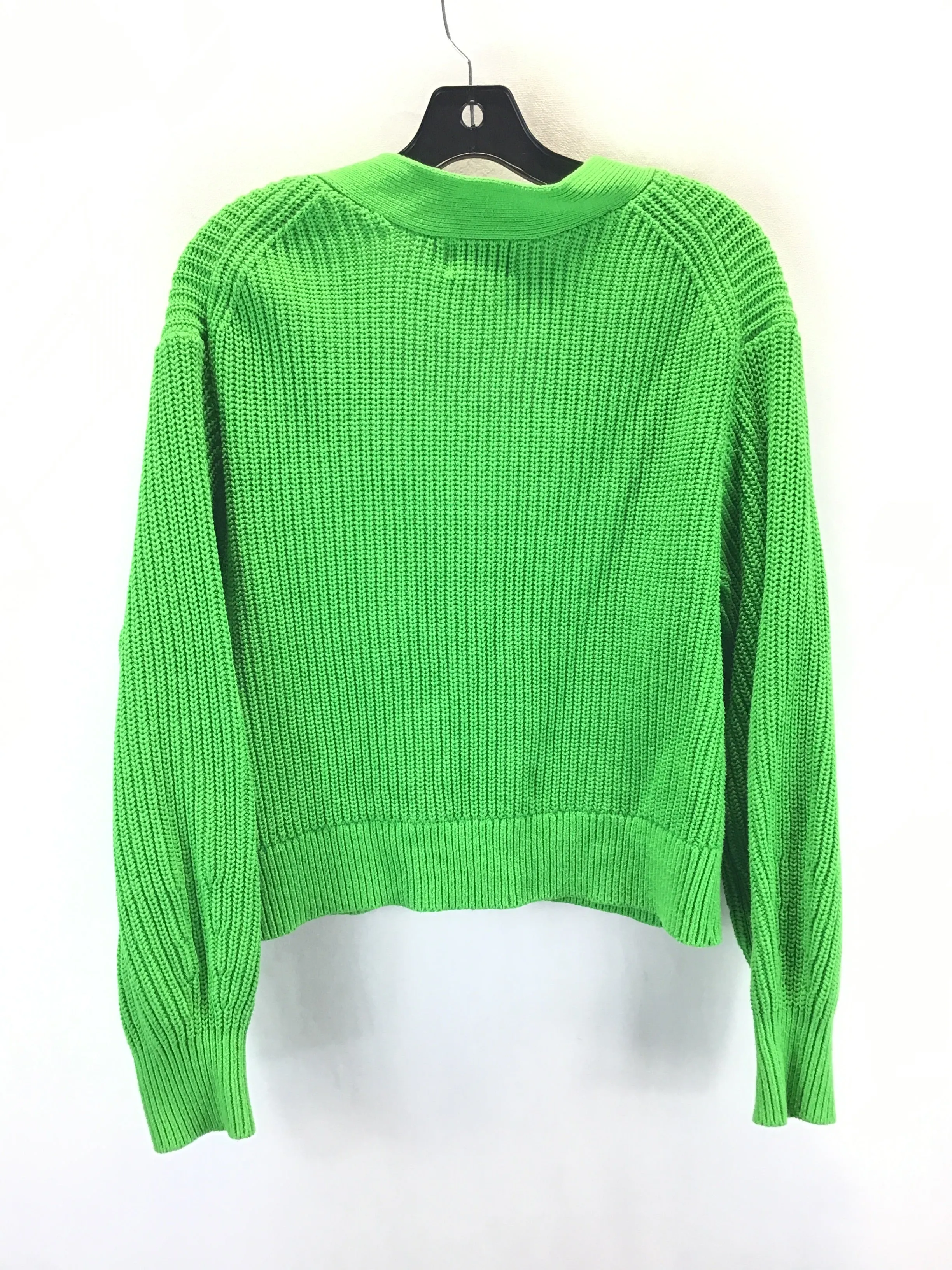 Sweater Cardigan By H&m In Green, Size: S