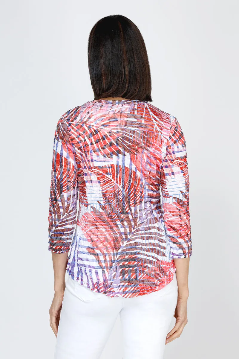Top Ligne Tropical Print Crew