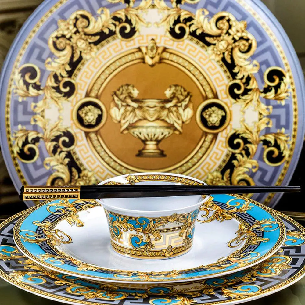 Versace 華美晚宴點心盤-2入-18cm