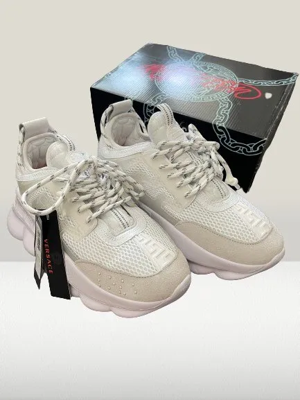 Versace Chain-Reaction Alb PIELE NATURALĂ [FULL-BOX   ACCESORII]