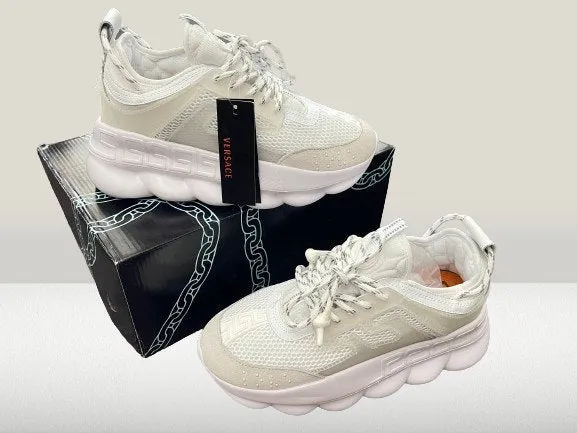 Versace Chain-Reaction Alb PIELE NATURALĂ [FULL-BOX   ACCESORII]