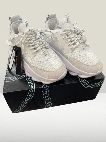 Versace Chain-Reaction Alb PIELE NATURALĂ [FULL-BOX   ACCESORII]