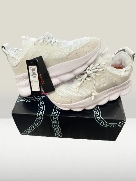 Versace Chain-Reaction Alb PIELE NATURALĂ [FULL-BOX   ACCESORII]