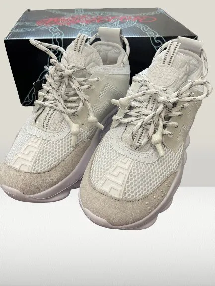 Versace Chain-Reaction Alb PIELE NATURALĂ [FULL-BOX   ACCESORII]