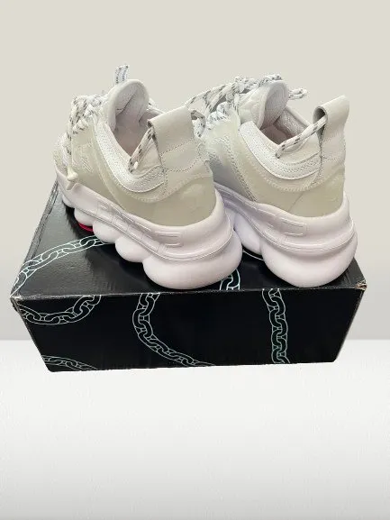 Versace Chain-Reaction Alb PIELE NATURALĂ [FULL-BOX   ACCESORII]