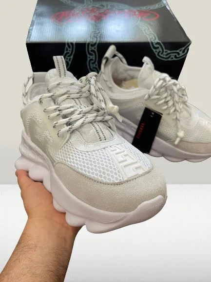 Versace Chain-Reaction Alb PIELE NATURALĂ [FULL-BOX   ACCESORII]