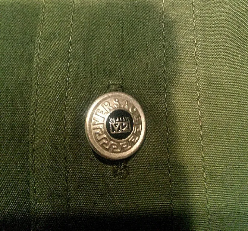 Versace Classic V2- Olive Green Embroidered BU Fashion Shirt- size M