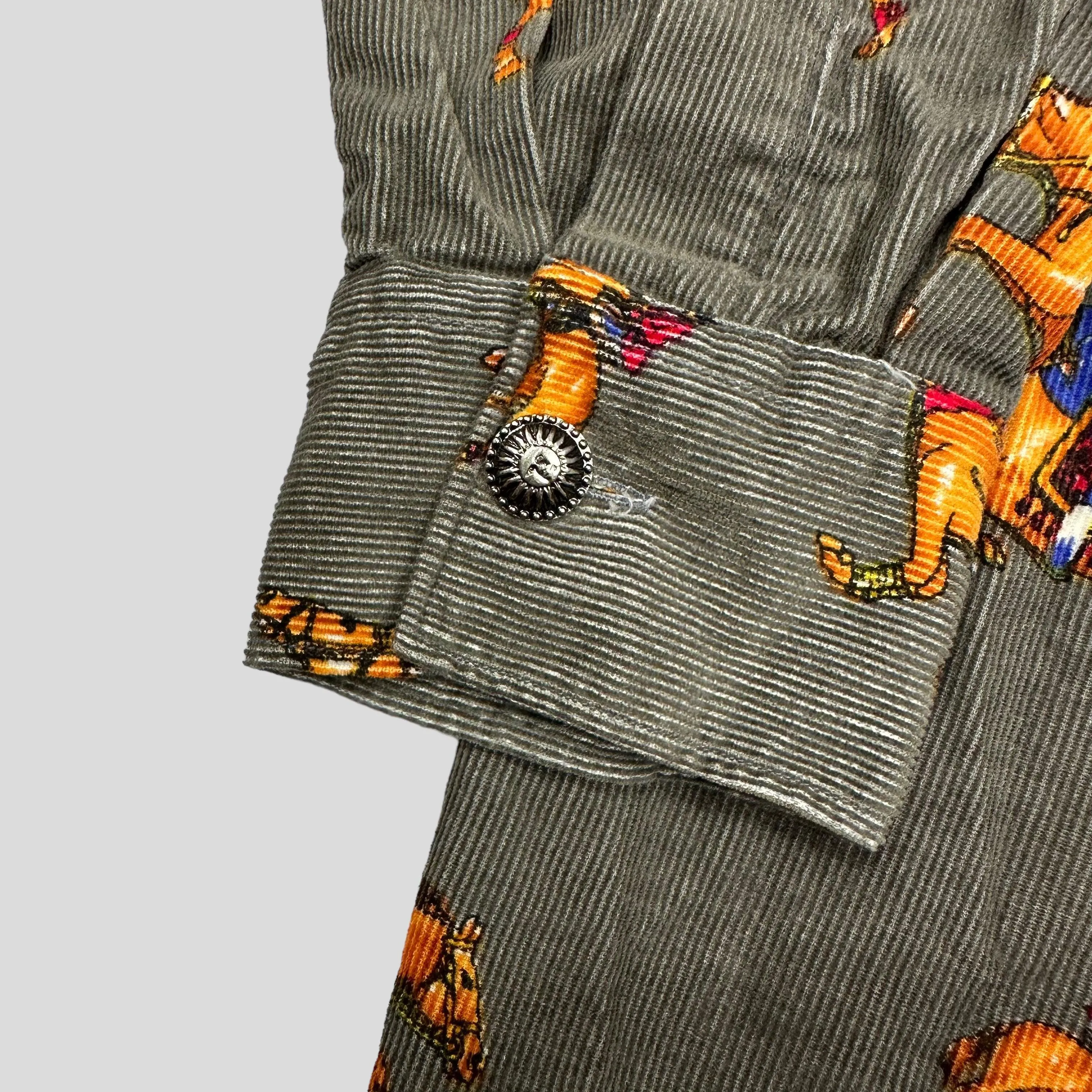 Versace Sport 90’s Corduroy Horses Double Pocket Shirt - L