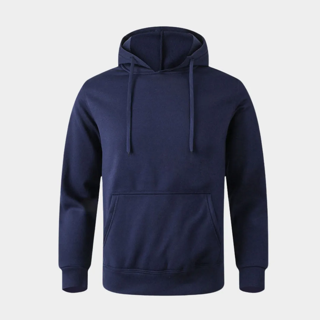 Warm Casual Hooded Sweatshirt for Men  Multi-color Streetwear, Cotton Blend