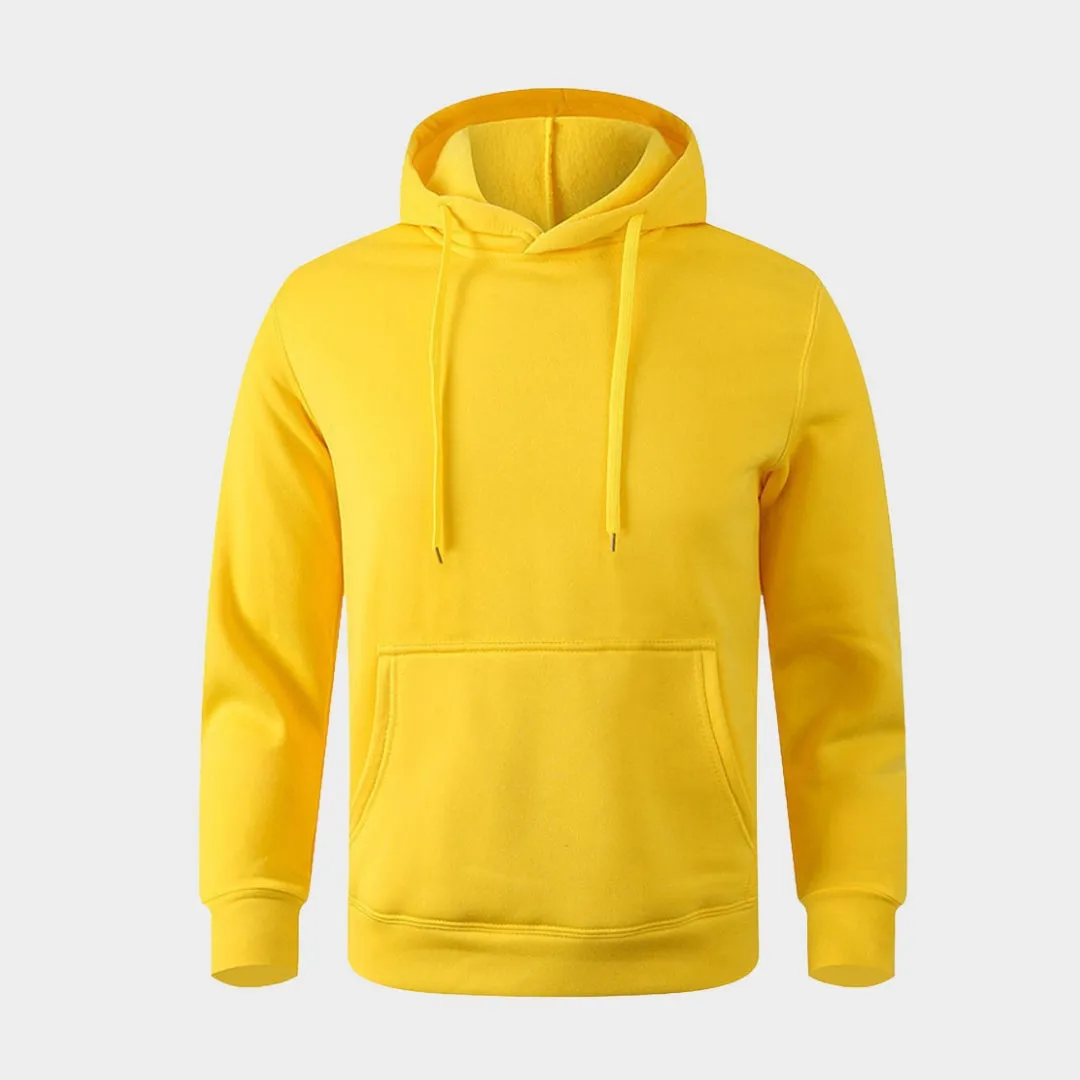 Warm Casual Hooded Sweatshirt for Men  Multi-color Streetwear, Cotton Blend