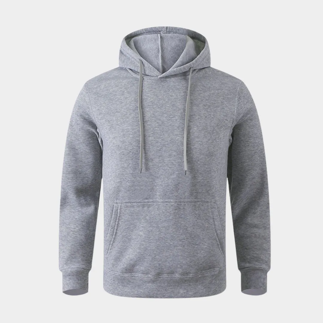 Warm Casual Hooded Sweatshirt for Men  Multi-color Streetwear, Cotton Blend