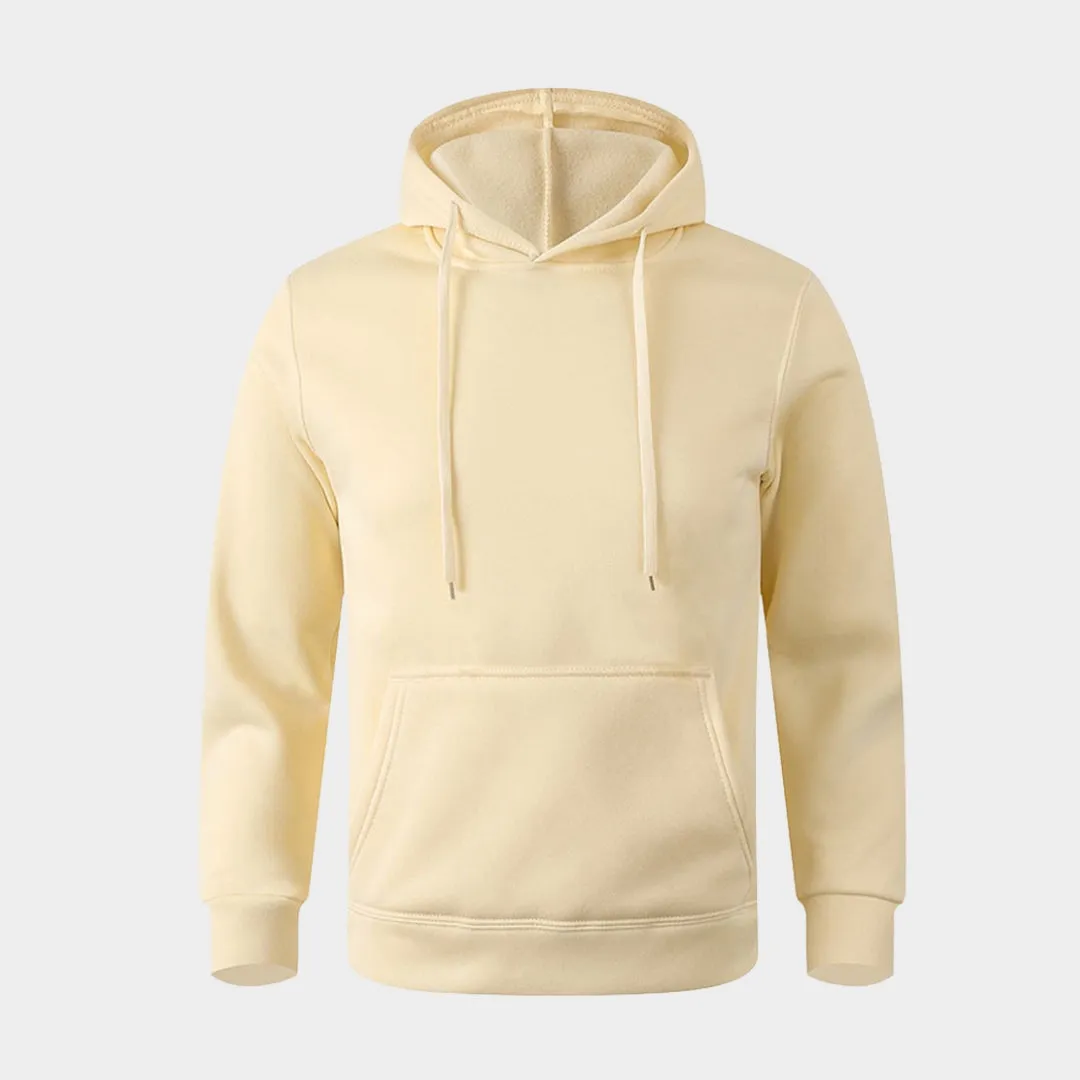 Warm Casual Hooded Sweatshirt for Men  Multi-color Streetwear, Cotton Blend