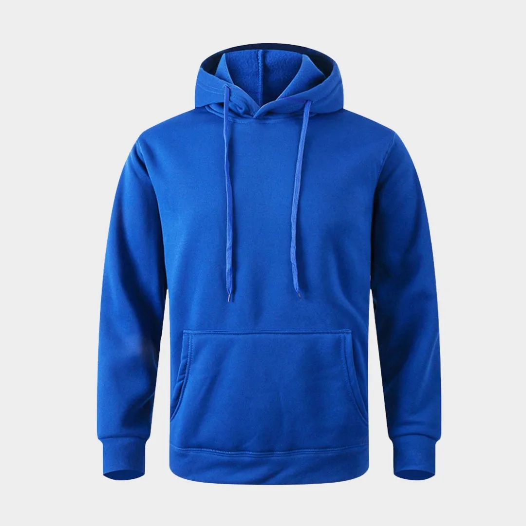 Warm Casual Hooded Sweatshirt for Men  Multi-color Streetwear, Cotton Blend