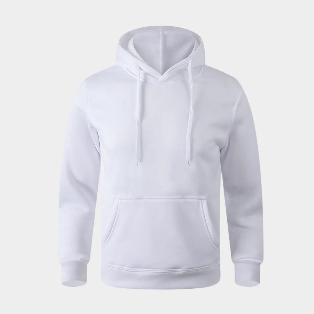 Warm Casual Hooded Sweatshirt for Men  Multi-color Streetwear, Cotton Blend