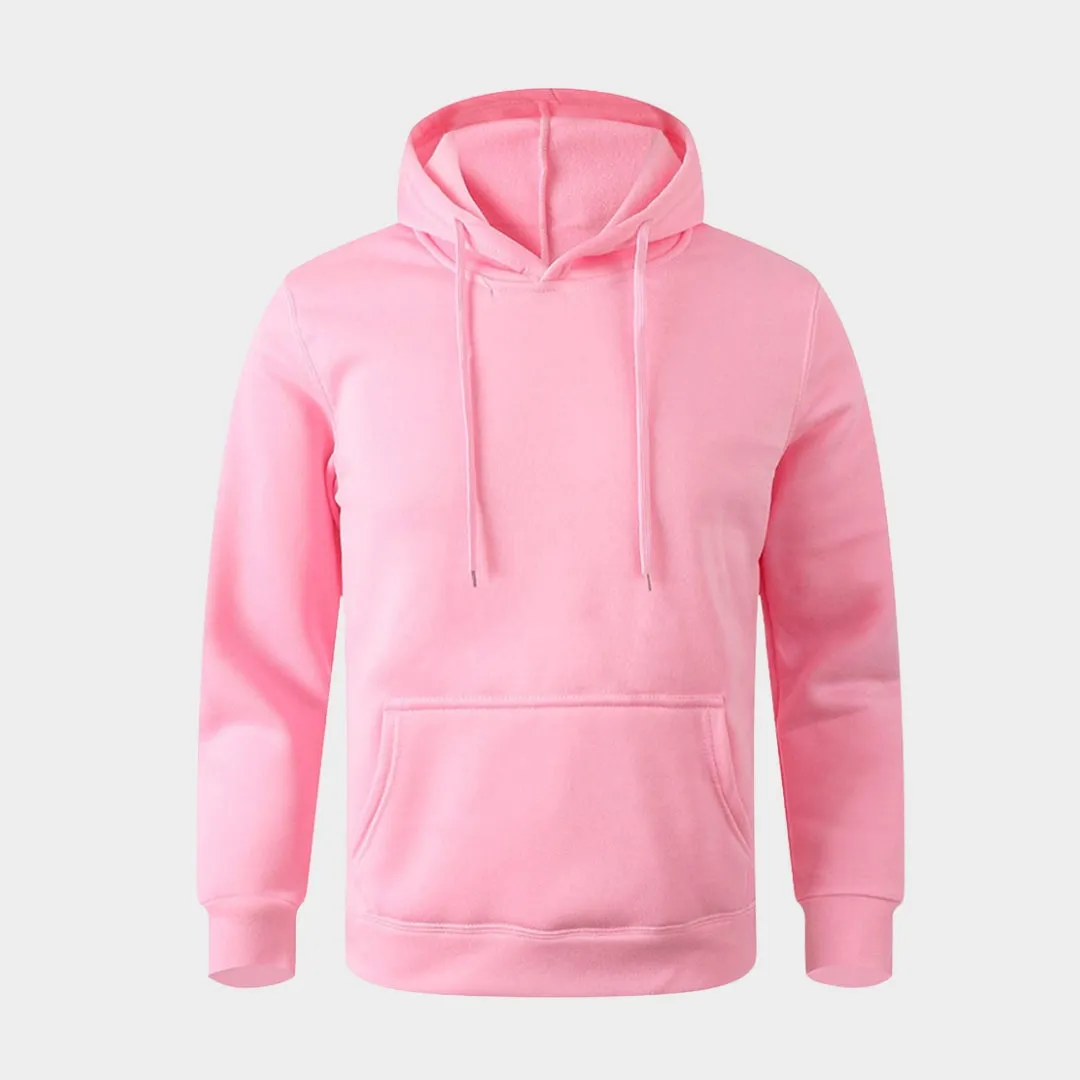 Warm Casual Hooded Sweatshirt for Men  Multi-color Streetwear, Cotton Blend
