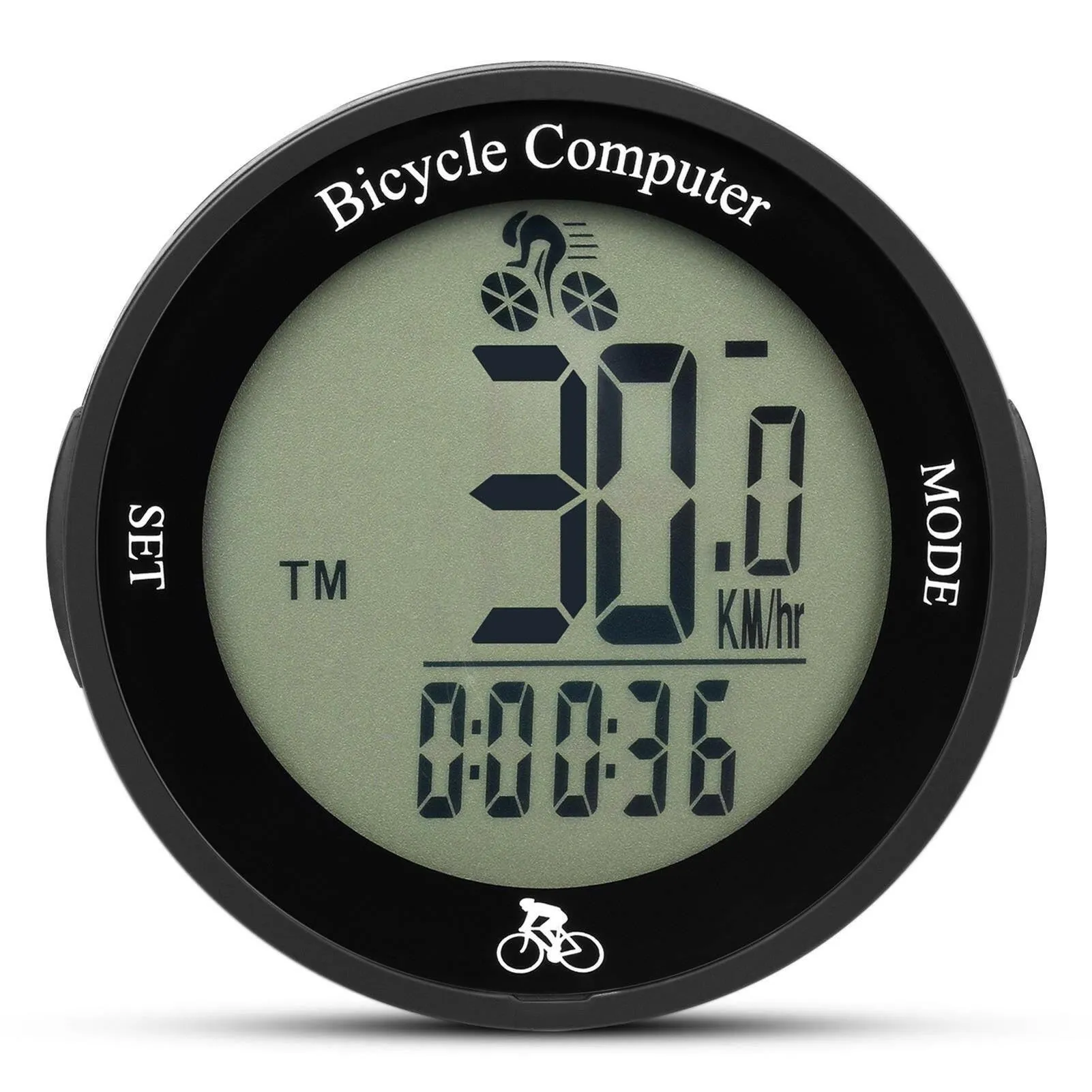 Wireless Bike Computer Waterproof Bicycle Odometer Multi Functional LCD Screen Cycling Speedometer Mountain Bike Speedo Meter