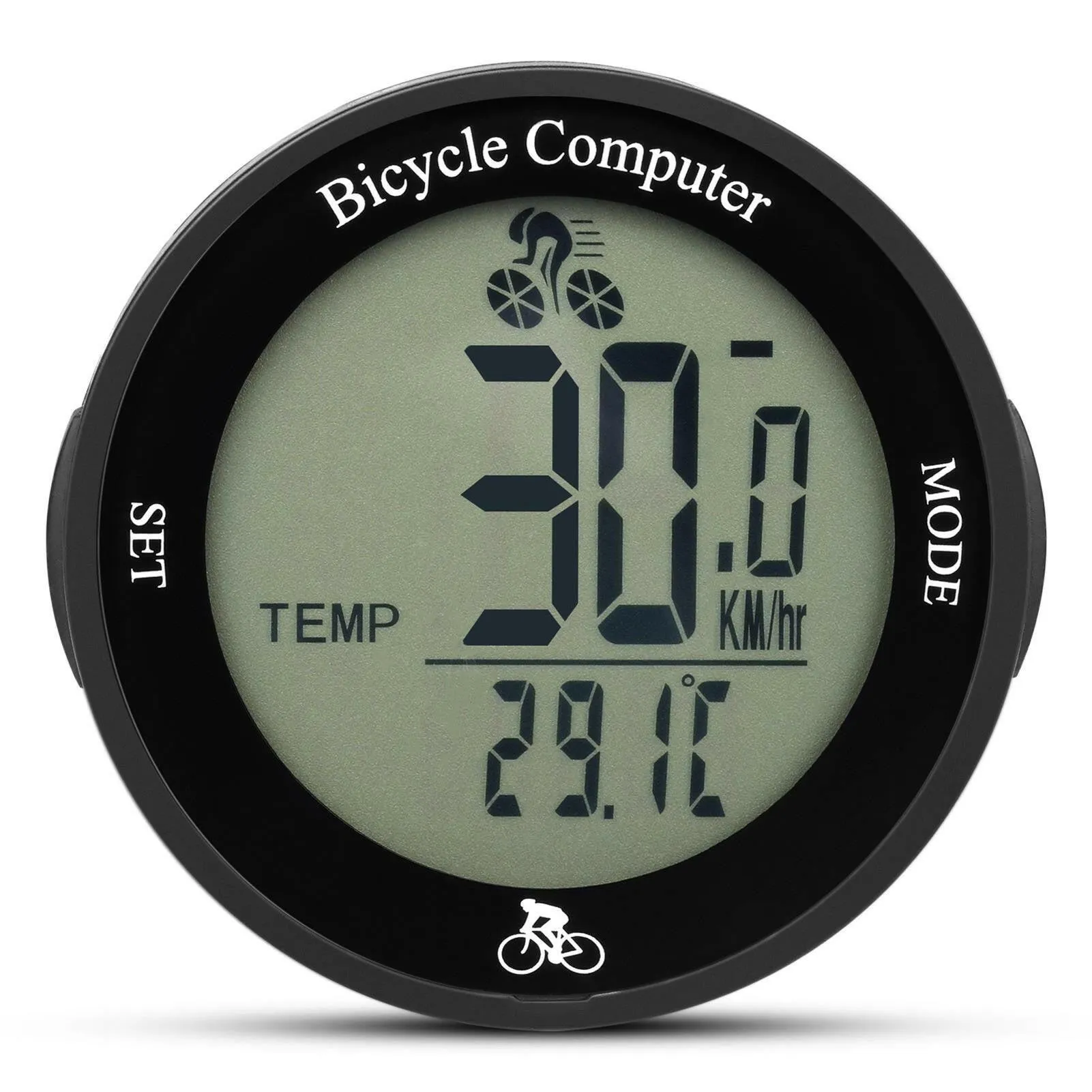 Wireless Bike Computer Waterproof Bicycle Odometer Multi Functional LCD Screen Cycling Speedometer Mountain Bike Speedo Meter