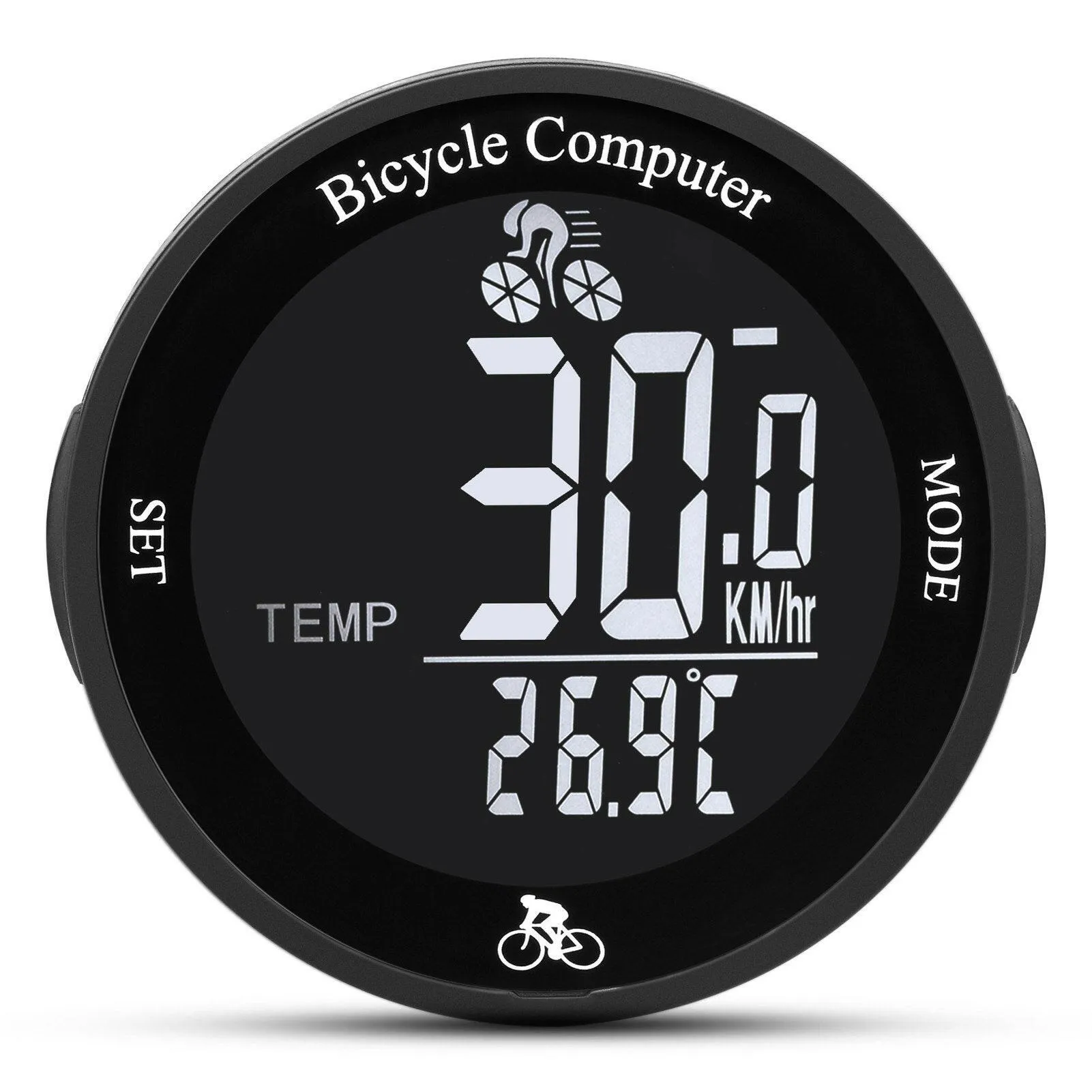 Wireless Bike Computer Waterproof Bicycle Odometer Multi Functional LCD Screen Cycling Speedometer Mountain Bike Speedo Meter