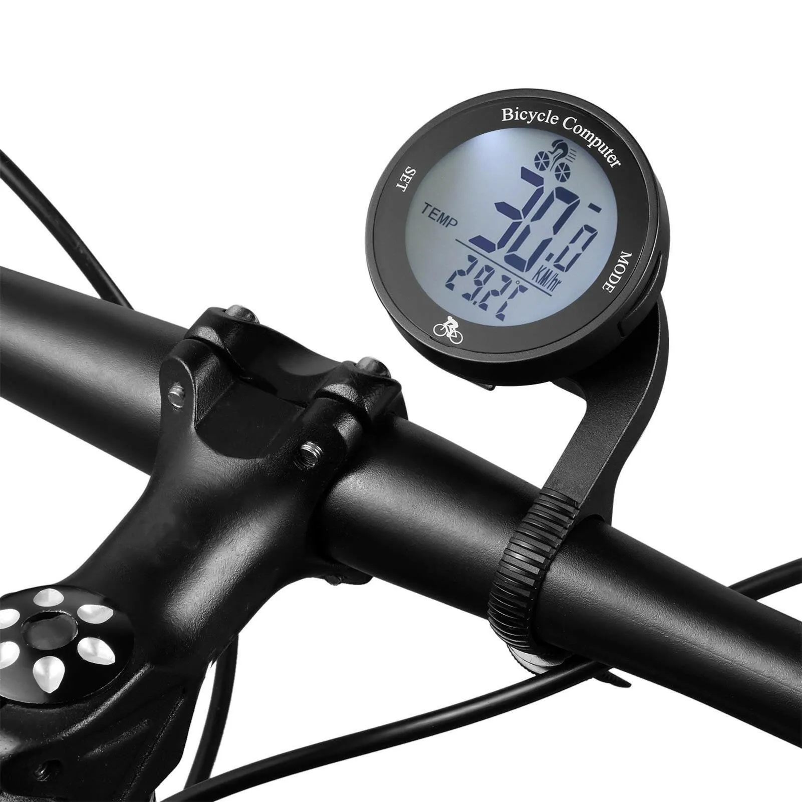 Wireless Bike Computer Waterproof Bicycle Odometer Multi Functional LCD Screen Cycling Speedometer Mountain Bike Speedo Meter