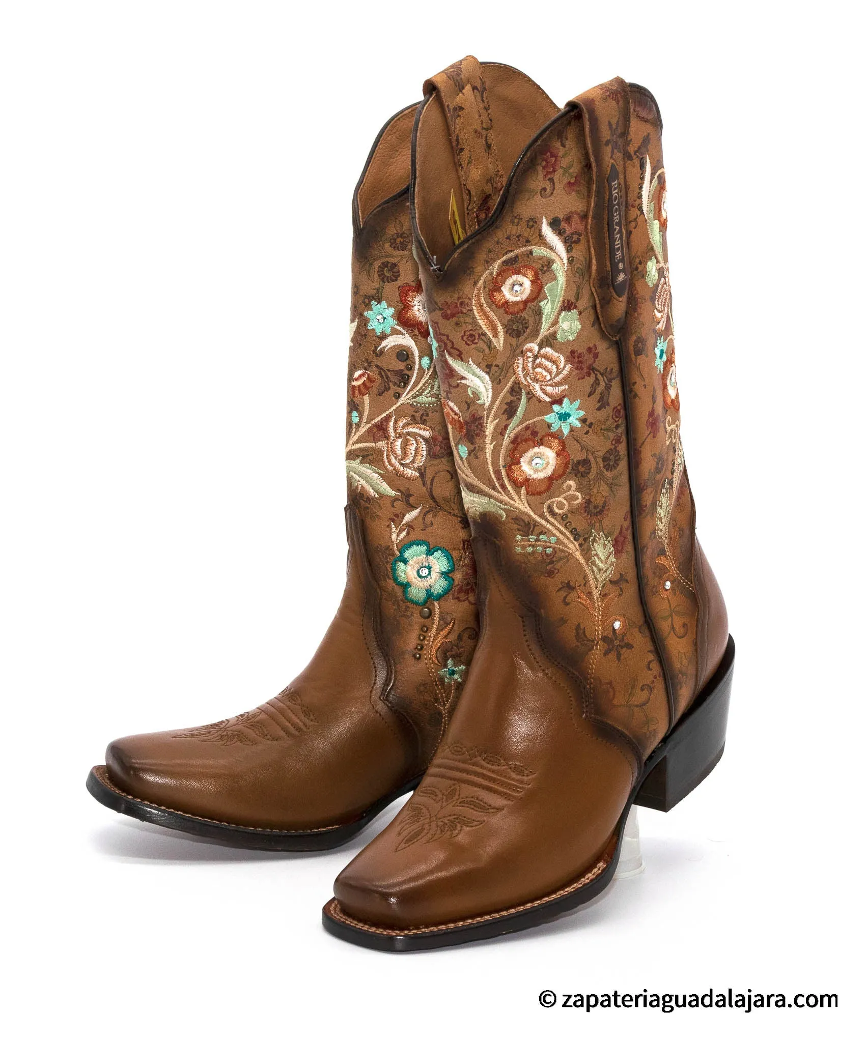 WOMEN BONITA BOOT TAN WITH SWAROVSKI STONES