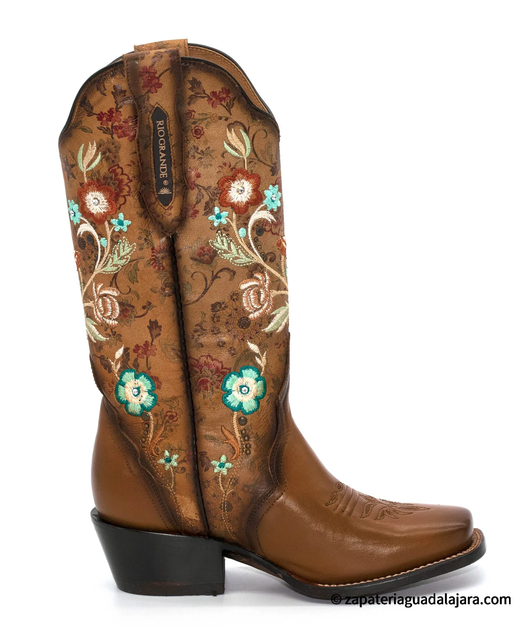 WOMEN BONITA BOOT TAN WITH SWAROVSKI STONES
