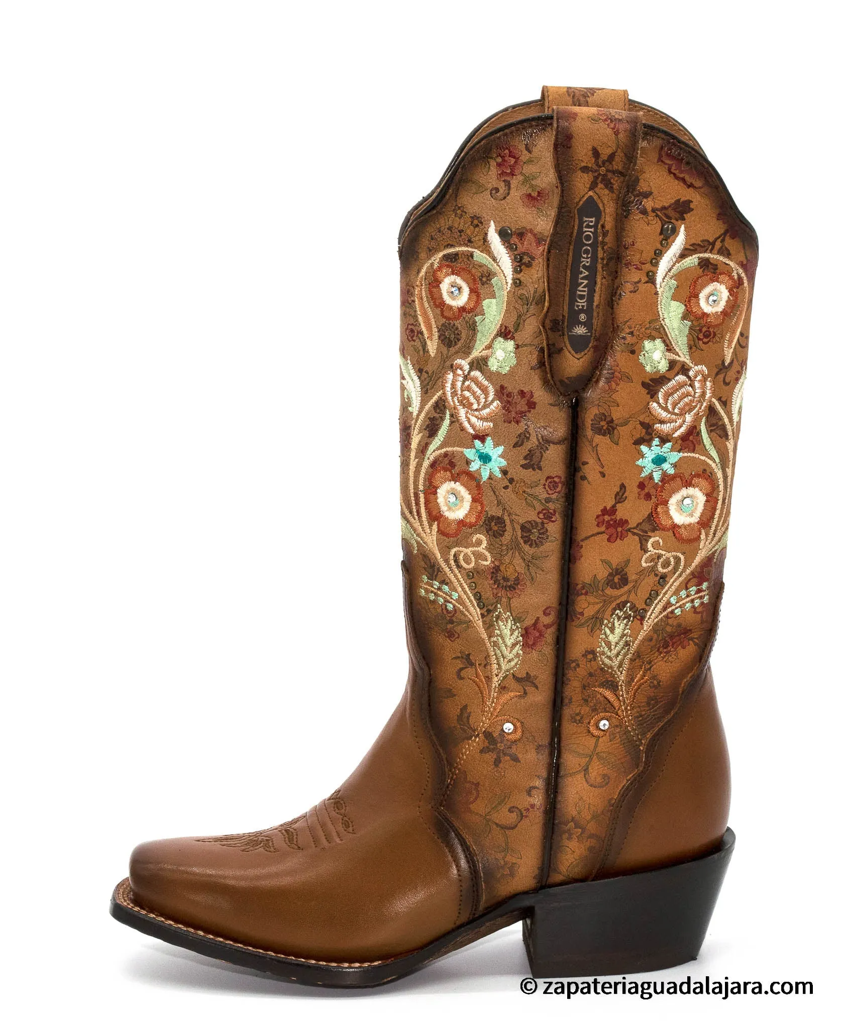WOMEN BONITA BOOT TAN WITH SWAROVSKI STONES