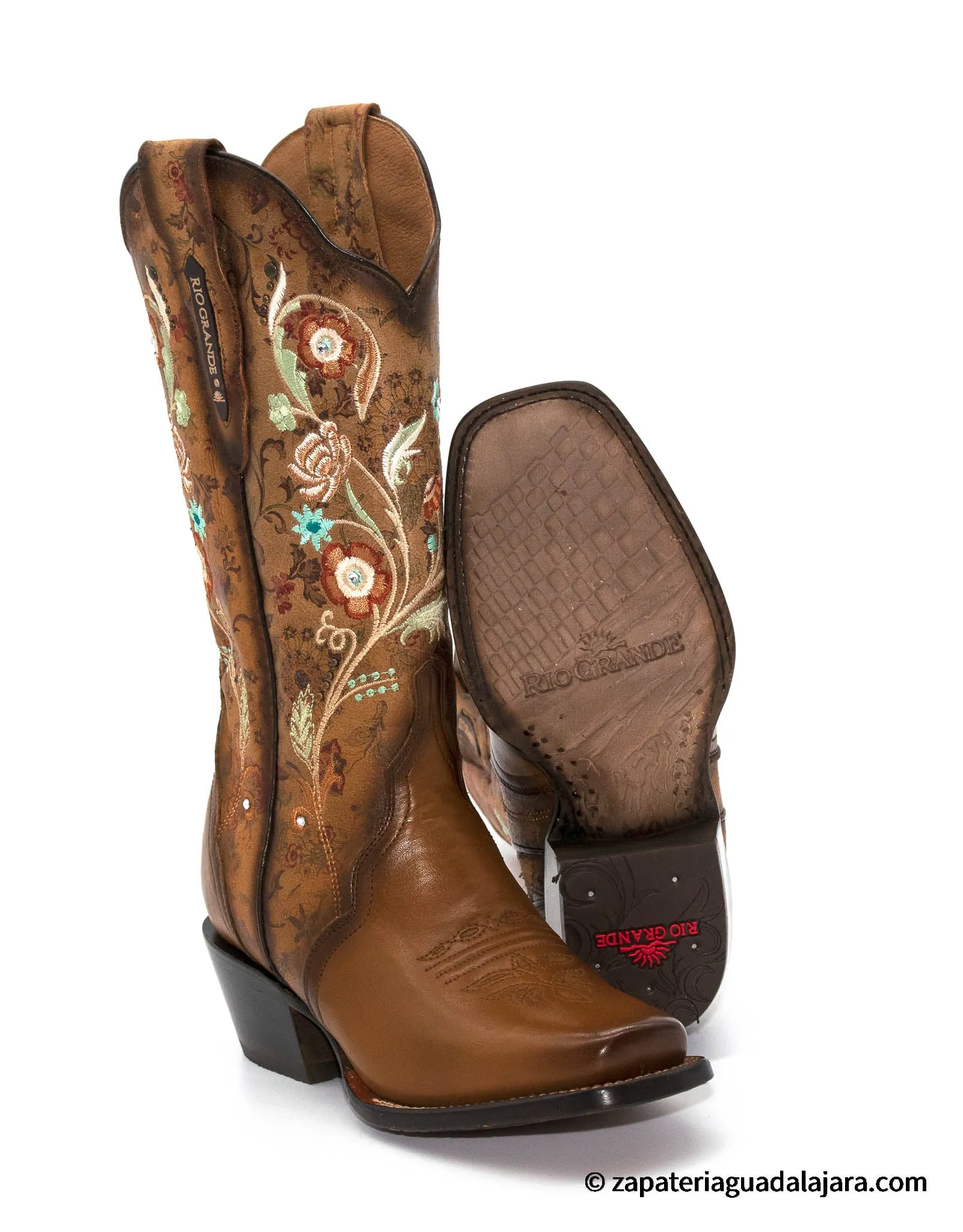 WOMEN BONITA BOOT TAN WITH SWAROVSKI STONES