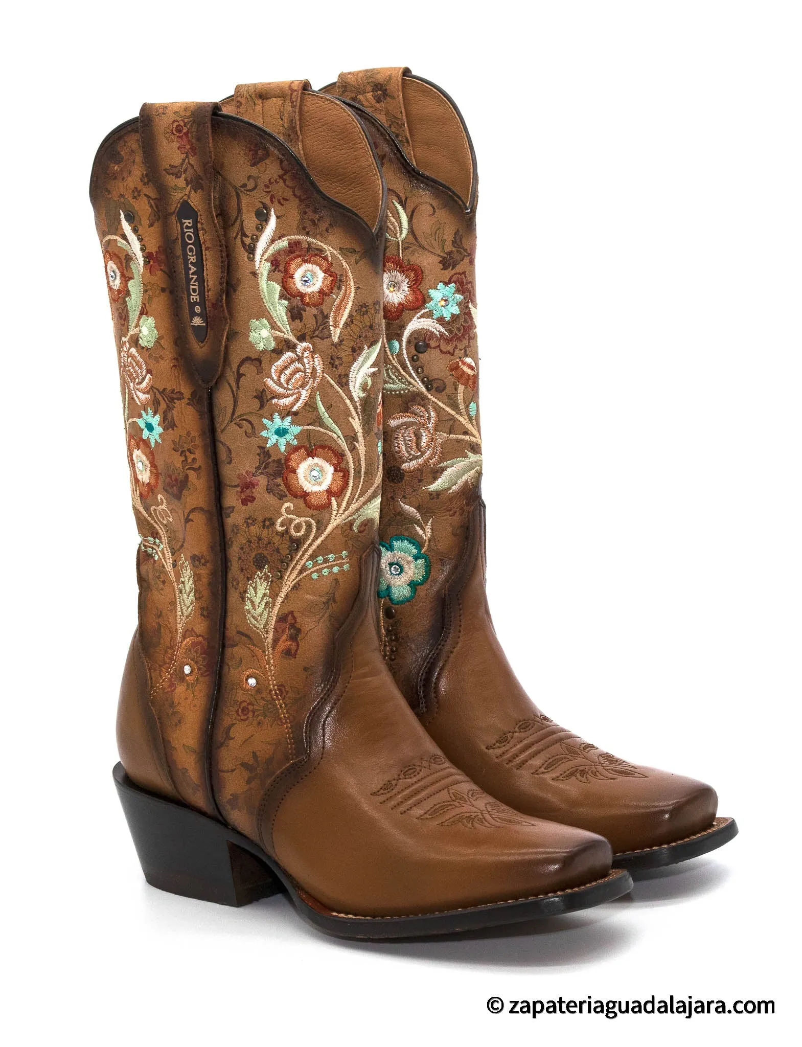 WOMEN BONITA BOOT TAN WITH SWAROVSKI STONES