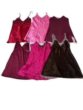Y2k Italian Bale Dark Colour Slip Dresses - 24 Pcs